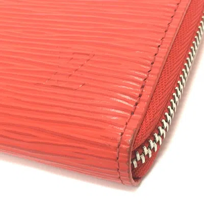 Pre-owned Louis Vuitton Red Leather Long Wallet (bi-fold) ()
