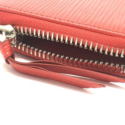 Pre-owned Louis Vuitton Red Leather Long Wallet (bi-fold) ()