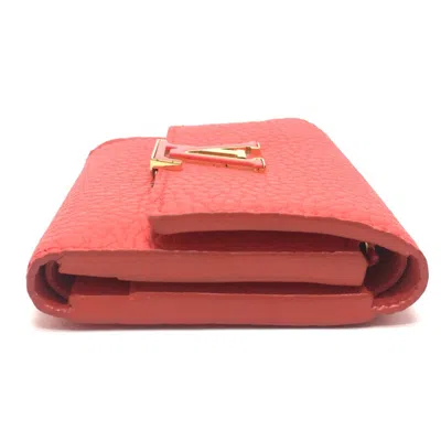 Pre-owned Louis Vuitton Red Leather Wallet (tri-fold) ()