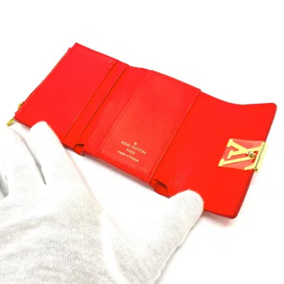 Pre-owned Louis Vuitton Red Leather Wallet (tri-fold) ()