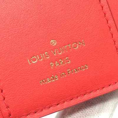 Pre-owned Louis Vuitton Red Leather Wallet (tri-fold) ()