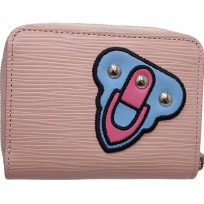 Pre-owned Louis Vuitton Rose Ballerine Leather Wallet (bi-fold) ()
