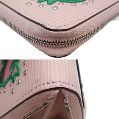 Pre-owned Louis Vuitton Rose Ballerine Leather Wallet (bi-fold) ()