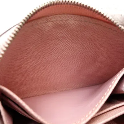 Pre-owned Louis Vuitton Rose Ballerine Leather Wallet (bi-fold) ()