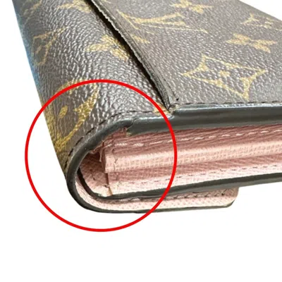 Pre-owned Louis Vuitton Rose Ballerine Monogram Long Wallet (bi-fold) ()