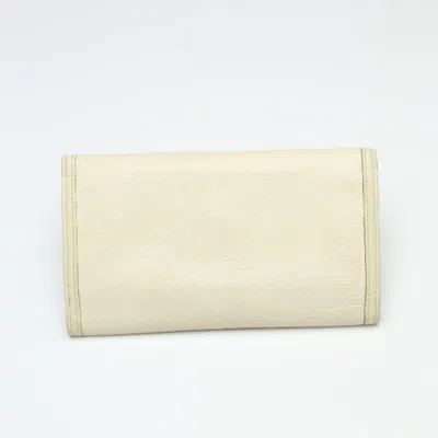 Pre-owned Louis Vuitton Suhali Blanc Suhali Leather Long Wallet (tri-fold) ()