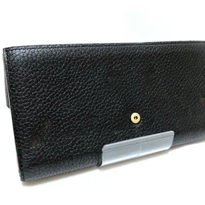 Pre-owned Louis Vuitton Taurillon Noir Leather Long Wallet (bi-fold) ()