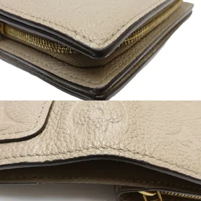 Pre-owned Louis Vuitton Tourterelle Leather Wallet (bi-fold) ()
