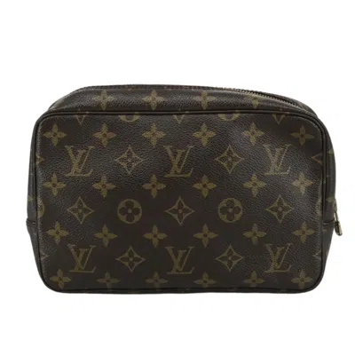Pre-owned Louis Vuitton Trousse De Toilette Brown Canvas Clutch Bag ()