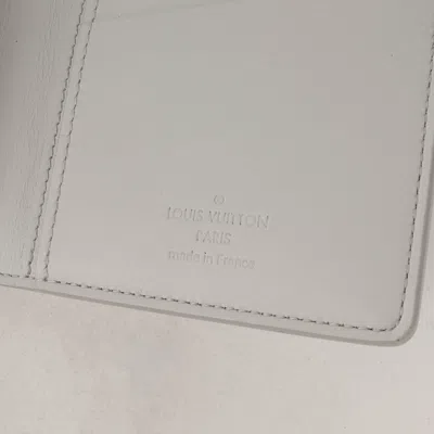 Pre-owned Louis Vuitton White Leather Long Wallet (bi-fold) ()