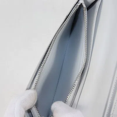 Pre-owned Louis Vuitton White Leather Long Wallet (bi-fold) ()