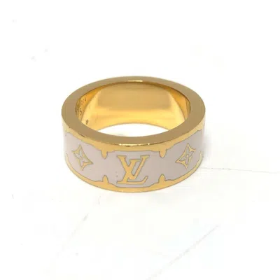 Pre-owned Louis Vuitton White Metal Band Ring ()