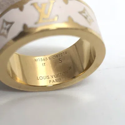 Pre-owned Louis Vuitton White Metal Band Ring ()