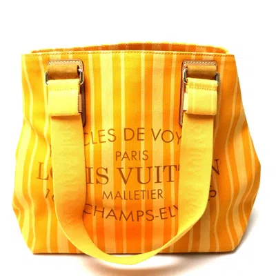 Pre-owned Louis Vuitton Yellow Cloth Tote Bag ()