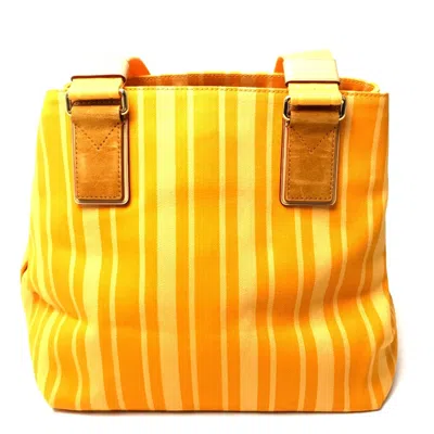 Pre-owned Louis Vuitton Yellow Cloth Tote Bag ()