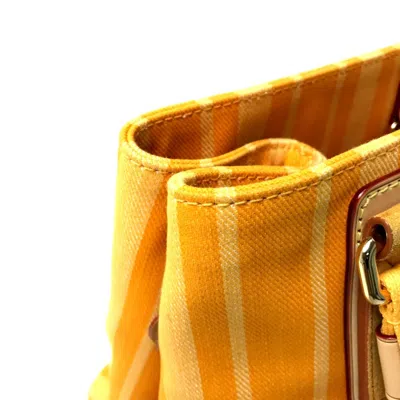 Pre-owned Louis Vuitton Yellow Cloth Tote Bag ()