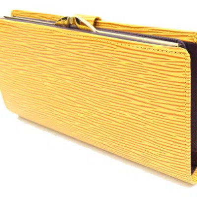 Pre-owned Louis Vuitton Yellow Long Wallet (bi-fold) ()