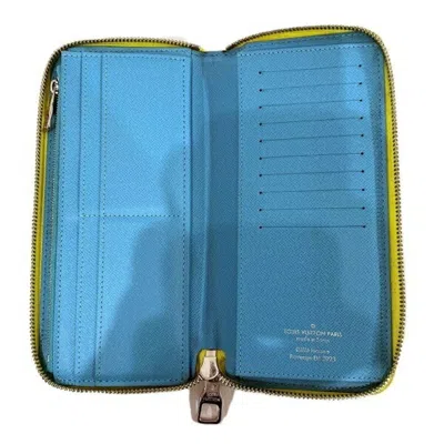 Pre-owned Louis Vuitton Yellow Pvc Long Wallet (bi-fold) ()