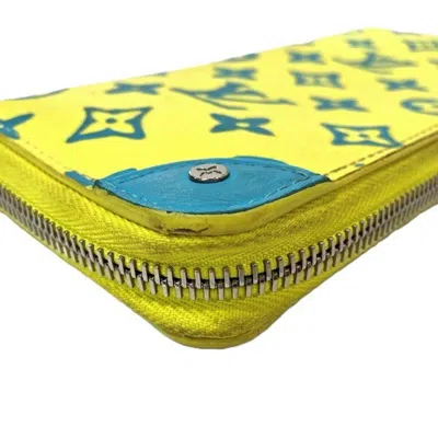 Pre-owned Louis Vuitton Yellow Pvc Long Wallet (bi-fold) ()