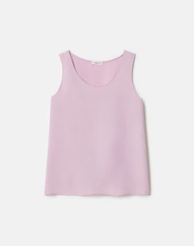 Lafayette 148 Plus-size Silk Double Georgette Sleeveless Blouse In Pink