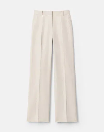 Lafayette 148 Silk-linen Gates Pant In White