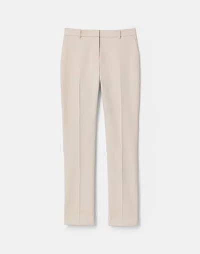Lafayette 148 Plus Size Cotton Twill Cigarette Slim Ankle Pant In Neutral