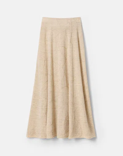 Lafayette 148 Linen Cotton Flared Maxi Skirt In Neutral