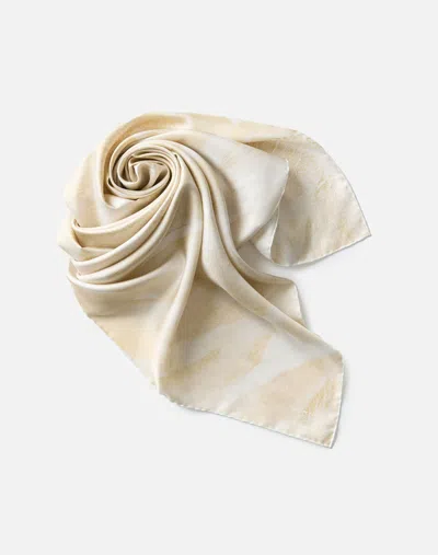 Lafayette 148 Yoona Hur Printed Silk Twill Scarf In Cloud Multi