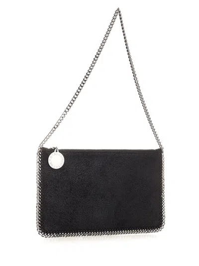 Stella Mccartney Womens Black Falabella Pochette Faux-leather Shoulder Bag