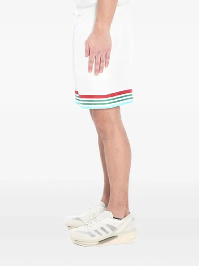 Casablanca Mens Casa Way World Series Relaxed-fit Striped Silk Shorts