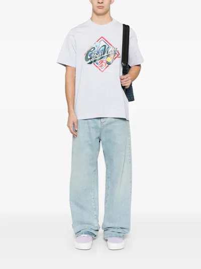 Casablanca Casa Way World Series Printed T-shirt In Gray