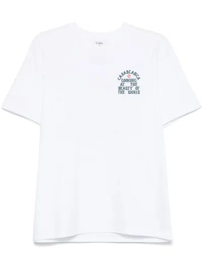 Casablanca Casa Way World Series Printed T-shirt In Gray