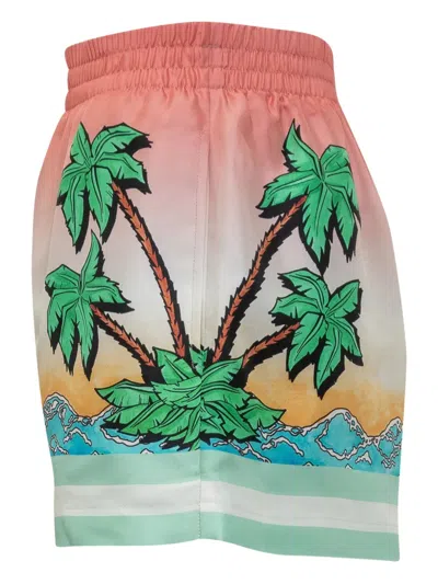 Casablanca Short Pants With Silk Graphic Print