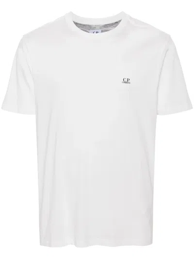 C.p. Company Logo-print Cotton T-shirt In White