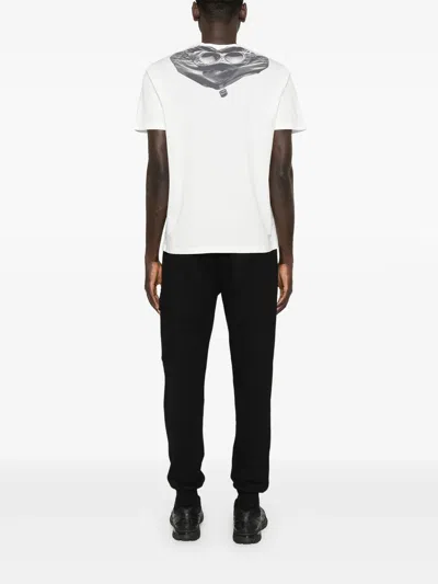 C.p. Company Logo-print Cotton T-shirt In White