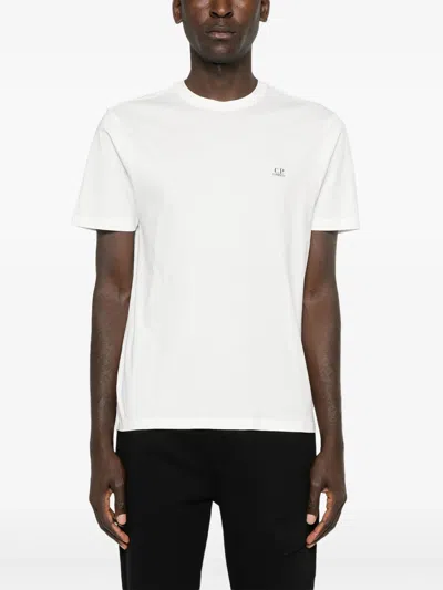 C.p. Company Logo-print Cotton T-shirt In White