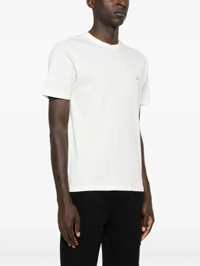 C.p. Company Logo-print Cotton T-shirt In White