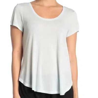 Josie Natori Scoop Neck Short Sleeve Sleep Tee Shirt In Sky Blue In Blue