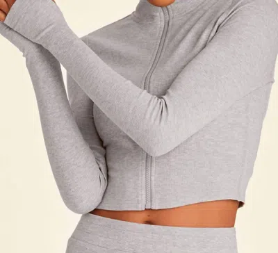 Alala Rise Zip Up Jacket In Heather Grey In Grey