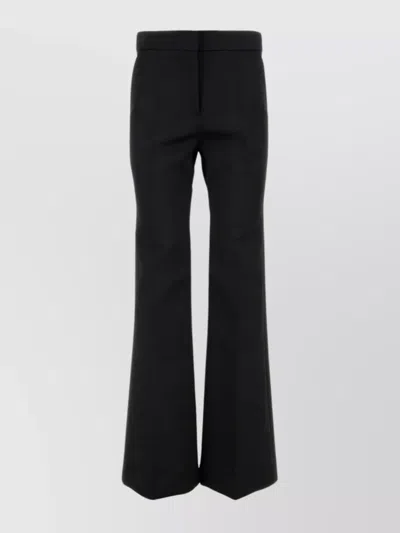 Givenchy Flared Silhouette Satin Trousers In Black