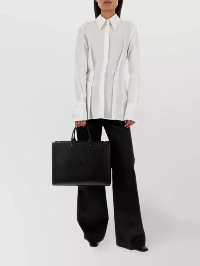 Givenchy Flared Silhouette Satin Trousers In Black