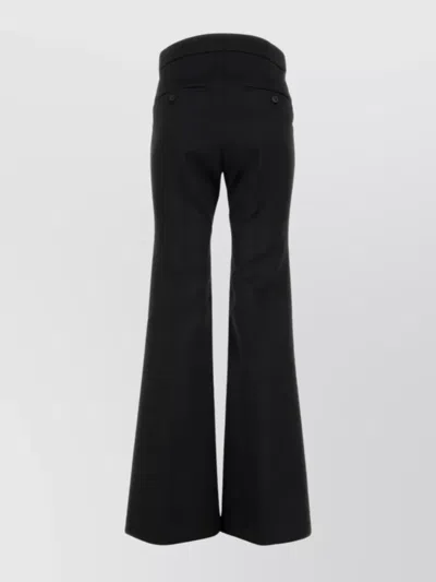 Givenchy Flared Silhouette Satin Trousers In Black