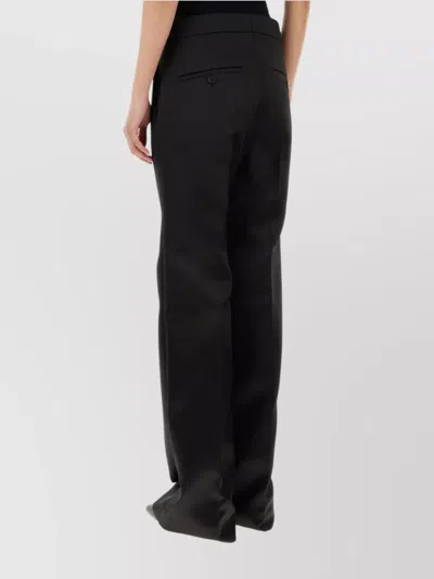 Givenchy Flared Silhouette Satin Trousers In Black