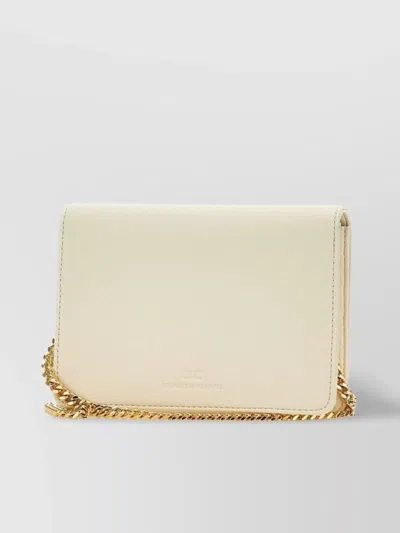 Elisabetta Franchi Small Chain Shoulder Strap In White