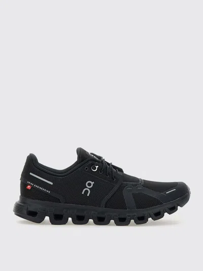 On Womens Cloud 6 Mesh Low-top Trainers Black Black F In Black