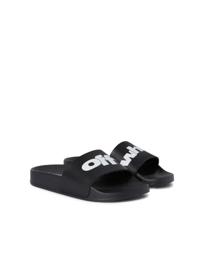 Off-white Pool Sliders In Black