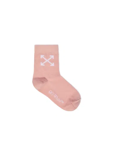 Off-white Arrow Mid-height Socks In Pink