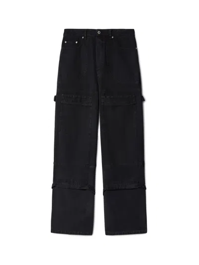 Off-white Canvas Carpenter Pants In Black