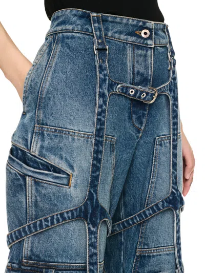 Off-white Cargo Over Pants In Blue