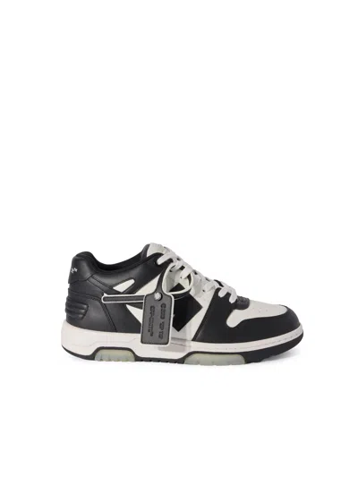Off-white Out Of Office Arrow-detail Leather Low-top Sneakers In Black